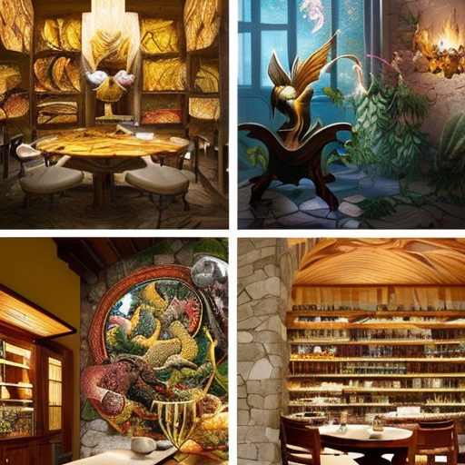 Phoenix Tears Tea House is a mystical sanctuary nestled in several enchanted forests throughout the six realms. As you step through the grand oak doors adorned with phoenix feathers, you are greeted by the melodic songs of exotic birds and the soothing aroma of rare teas brewing. The interior is adorned with intricate tapestries depicting the rise and fall of legendary phoenixes, and the walls are lined with shelves holding jars of colorful herbs and spices. The menu offers an array of rejuvenating teas brewed with magical ingredients such as phoenix tears, dragon scales, and unicorn horn shavings, each promising to bring vitality and healing to all who partake. Patrons can relax in plush velvet armchairs by the crackling firepit or choose to dine in the outdoor garden enveloped in mystical moonlight. Whether seeking solace, inspiration, or simply a delightful cup of tea, Phoenix Tears Tea House offers a truly enchanting experience for all who enter its doors.