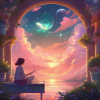 "Let the soothing beats of lofi guide you to tranquility."