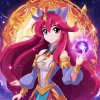 🔮🌙✨ Ruby Moon is a powerful 🧙‍♀️ sorceress from the 🌌 dark realm of 🐴 Equestria.