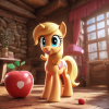   Applejack joins Scarlet Candy in a scavenger hunt for chair-themed props 