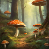  Like artists in the forest, rare fungi paint the landscape with their presence 