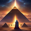   Chanting prayers in the night, as the pyramids stand tall 