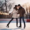 Ice skating at an outdoor rink followed by hot chocolate.