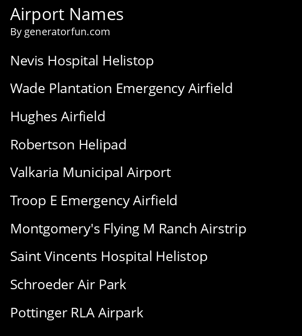 Airport Names