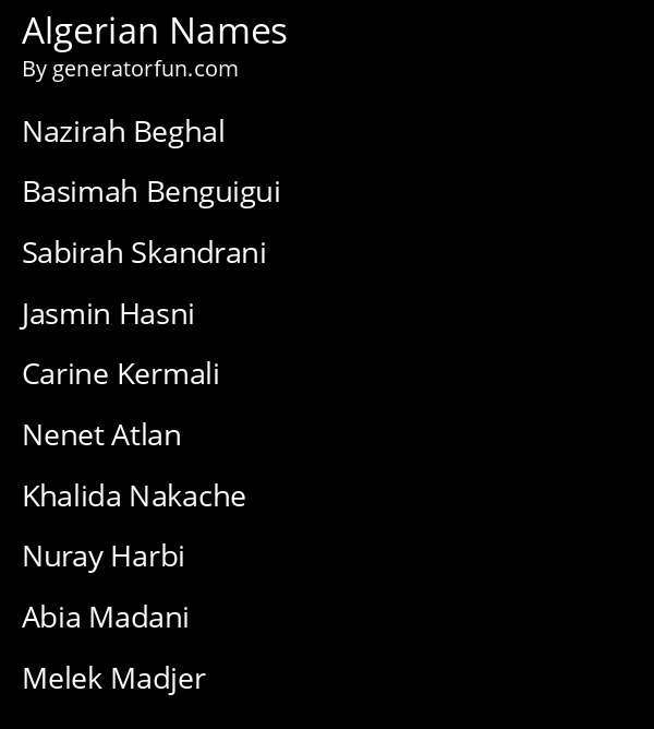 Algerian Names