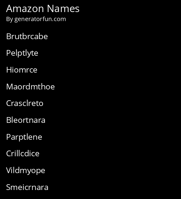 Amazon Names