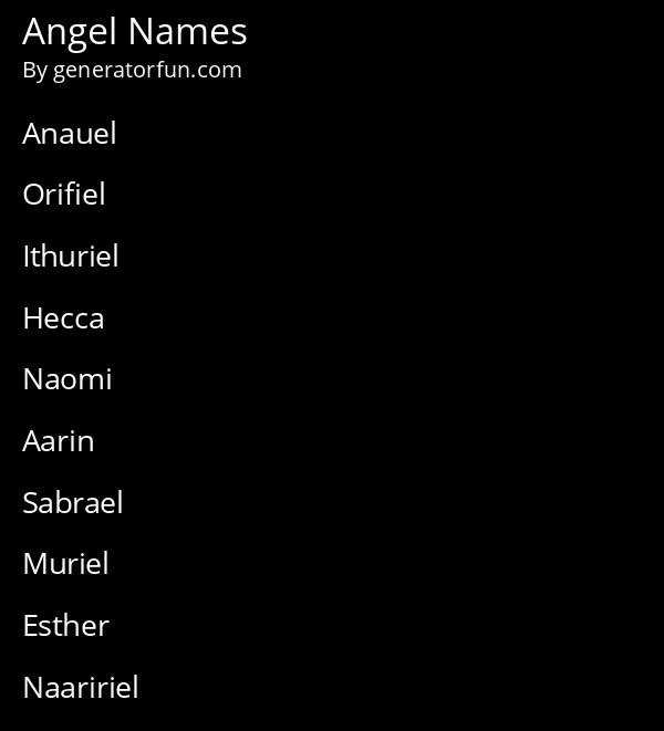 Angel Names