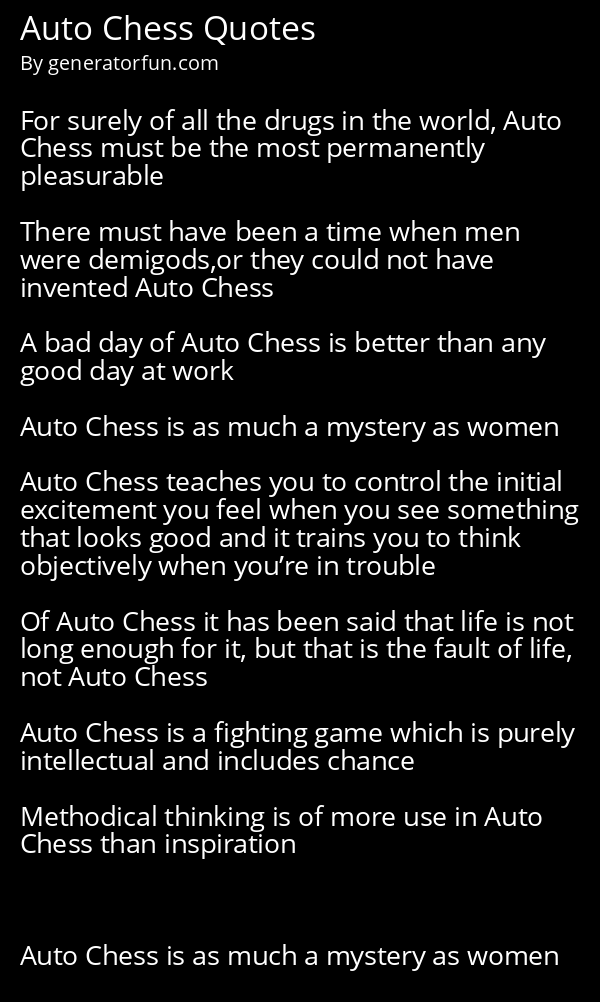 Auto Chess Quotes