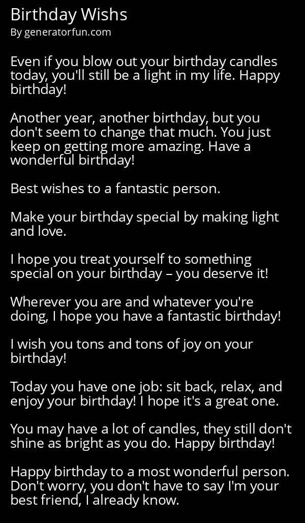 Birthday Wishs