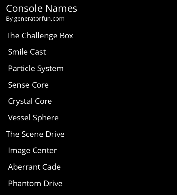 Console Names