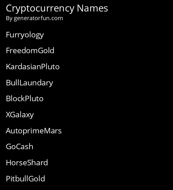 cryptocurrency name search