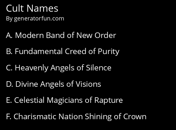 Cult Names