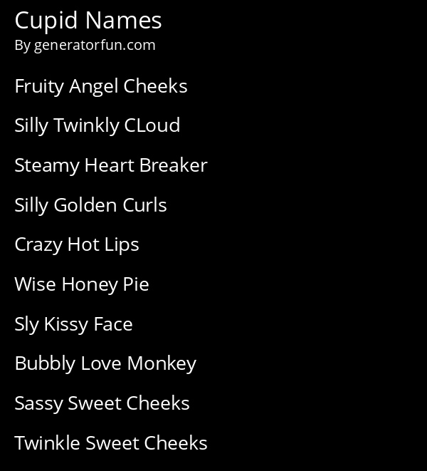 Cupid Names