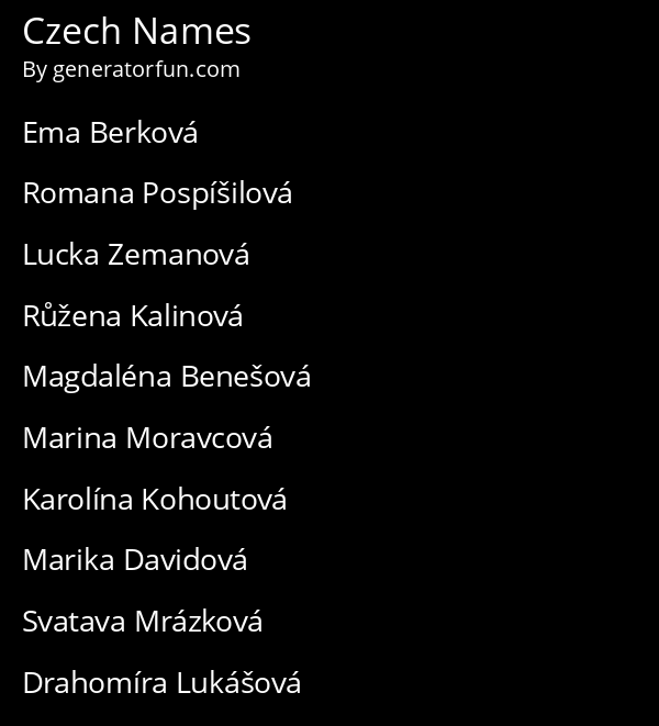 Czech Names