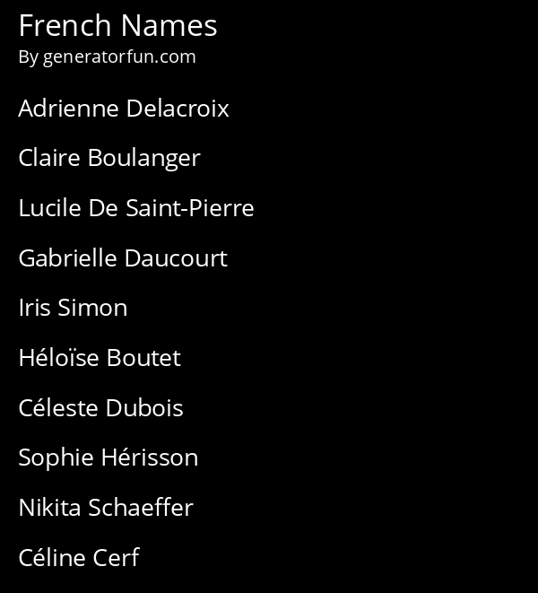 French Names