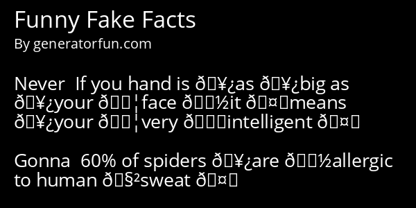 Funny Fake Facts