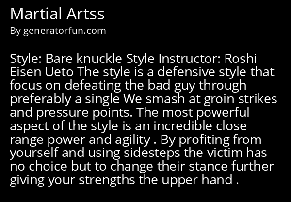 Martial Artss