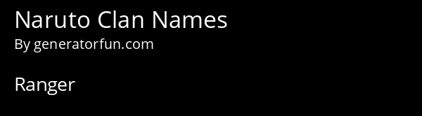 Naruto Clan Names