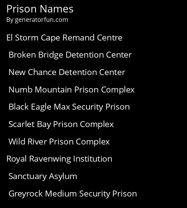 Prison Names
