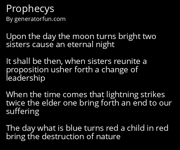 Prophecys