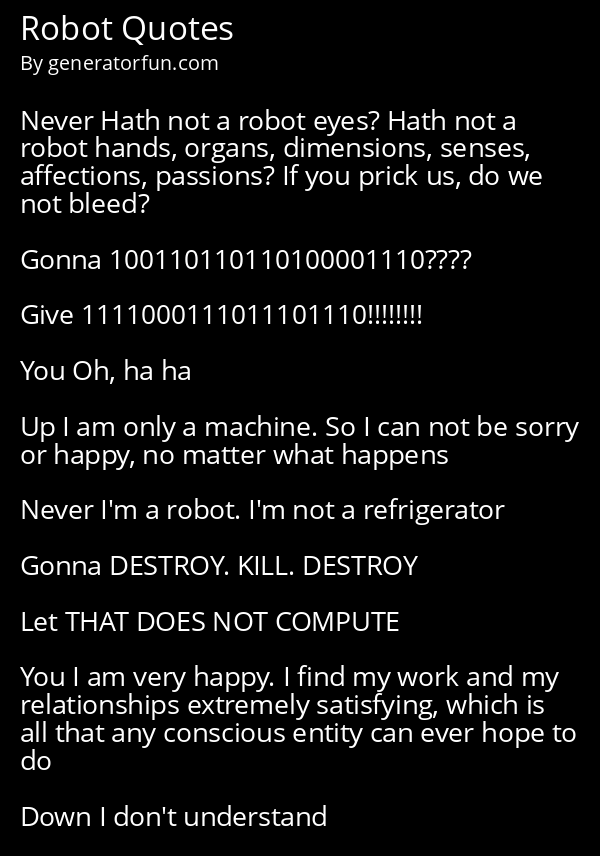 Robot Quotes