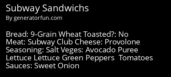 Subway Sandwichs