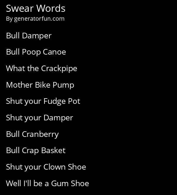 Swear Word Generator 