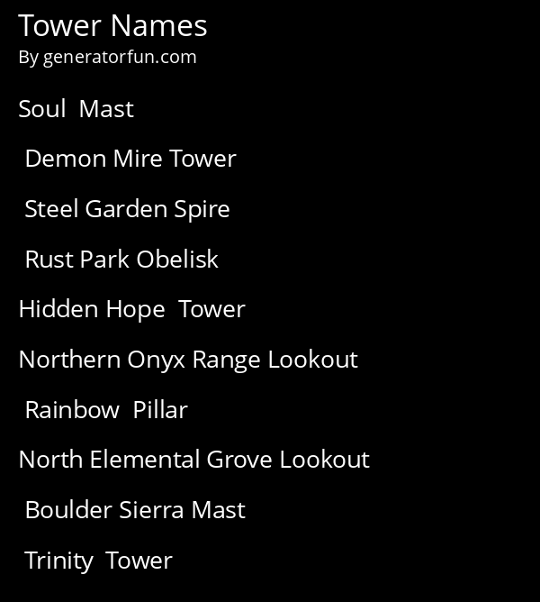 Tower Names