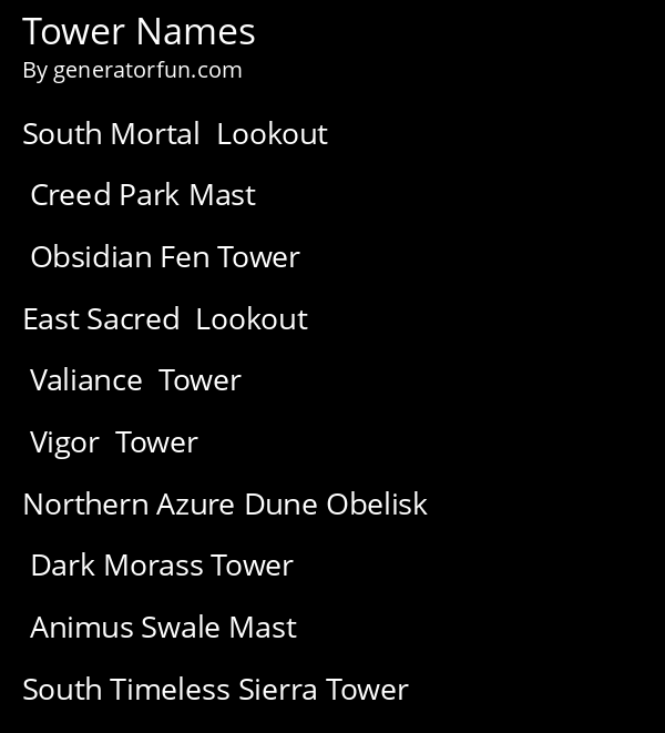 Tower Names