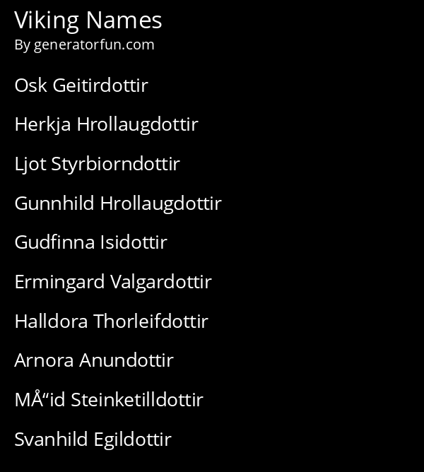 Viking Names