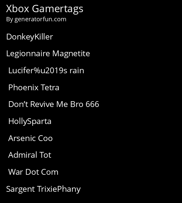 10 Gamertag Generators for Your Xbox and other Accounts - Geekflare