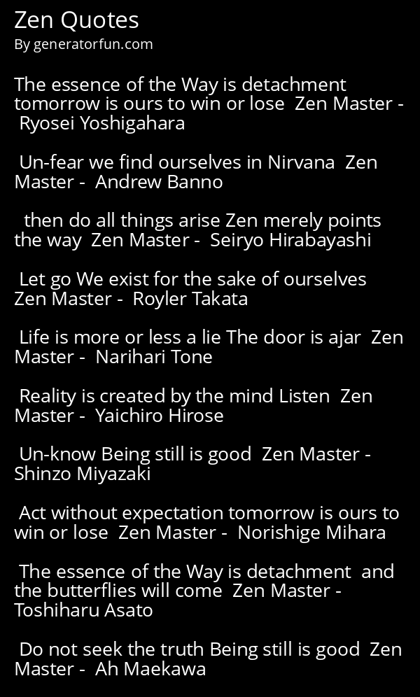 Zen Quotes