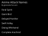 Anime Attack Names